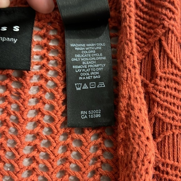 Axcess Rust Knit Cardigan Sweater Short Sleeve size Medium Short Sleeve - Picture 7 of 9